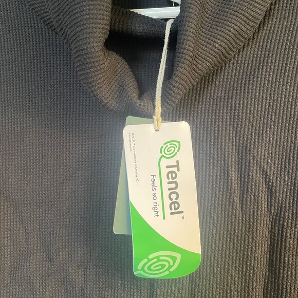 NWT TENTREE Black Waffle Knit Turtleneck M - Picture 7 of 8